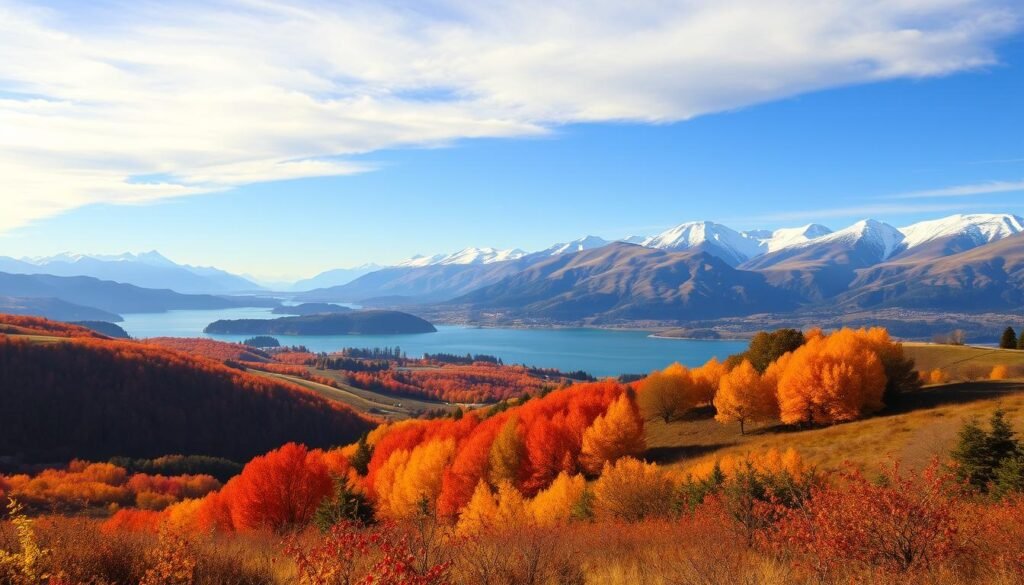 New Zealand autumn landscape