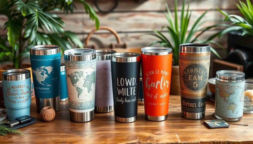 Personalized travel mugs