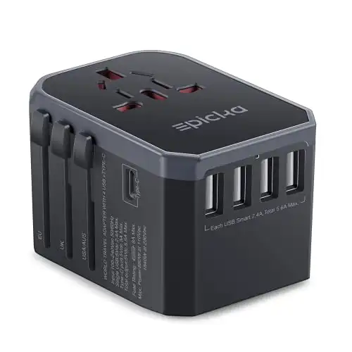 EPICKA Universal Travel Adapter One International Wall Charger