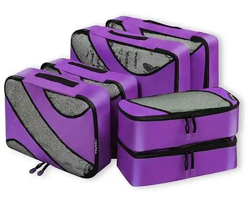 BAGAIL 6 Set Packing Cubes,Travel Luggage Packing Organizers