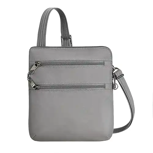 Travelon Anti-Theft Classic Slim Double Zip Crossbody