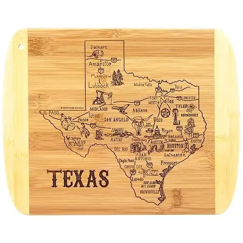 Totally Bamboo A Slice of Life Texas State Serving and Cutting Board, 11