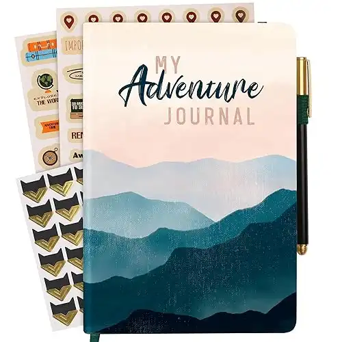 3-in-1 Travel Journal for Women - My Adventure Book, Travelers Notebook, Scrapbook & Bucket List Gifts for People Who Travel A Lot With Prompts - Cruise & Camping Essentials Planner Accessorie...